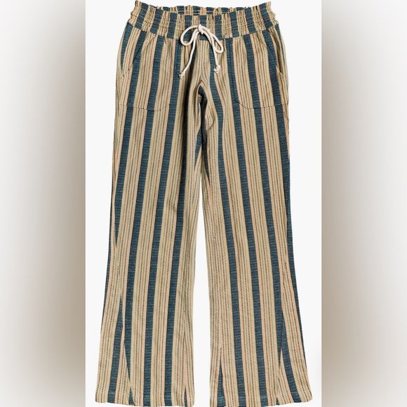RoXy Oceanside Stripe Flare Pants Size Small - Picture 3 of 10